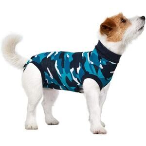 Blue Camouflage Suitical Recovery Dog Suit